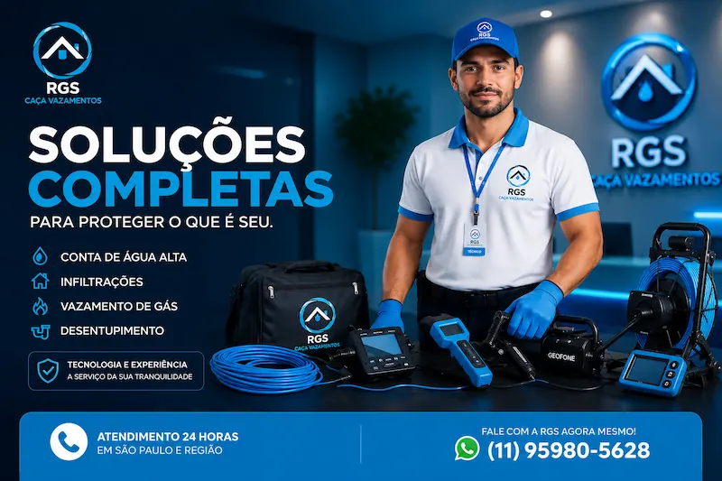 RGS Caça Vazamentos atendimento técnico em São Paulo